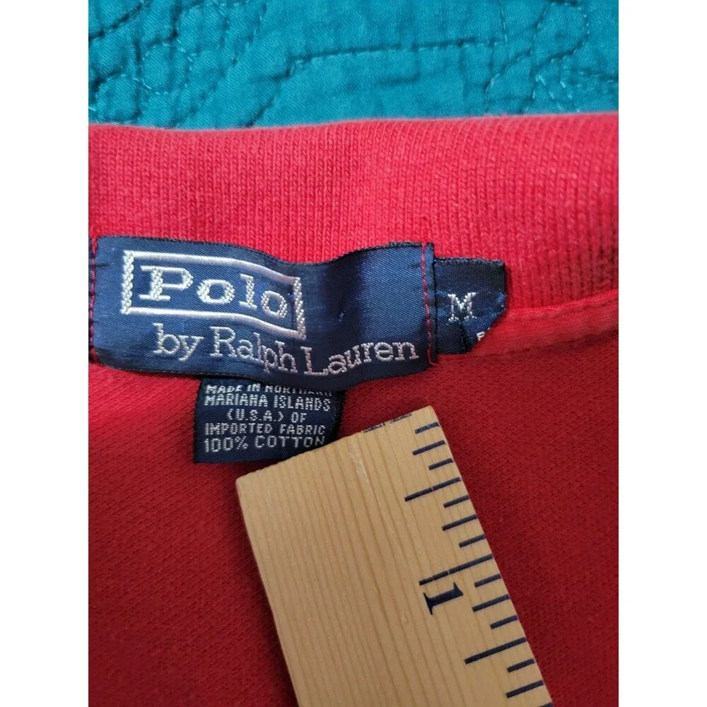 Vintage Polo Ralph Lauren Mens Medium Polo Shirt Navy Pony Left Chest USA